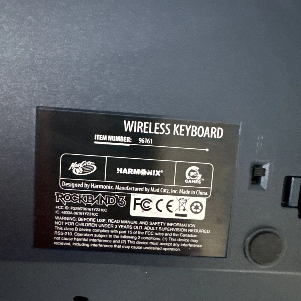 PS3 PlayStation 3 Rock Band 3 Wireless Keyboard 97161 - No‎ Dongle, Tested